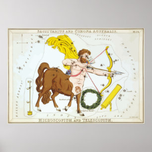 Poster Sagittaire - Constellation - Horoscope - Zodiaque