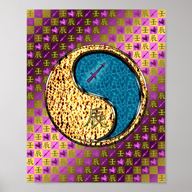 Poster Sagittaire et Dragon d'eau (Devant)