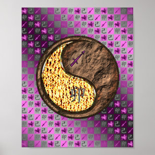 Poster Sagittaire et lapin de Terre