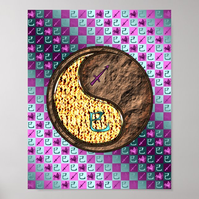 Poster Sagittaire et Serpent de Terre (Devant)