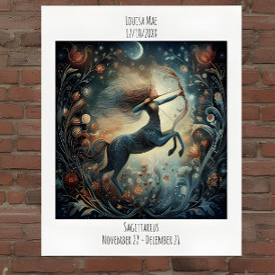 Poster Sagittaire Nom d'Astrologie du Zodiaque & Date de 