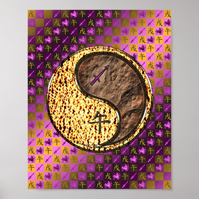 Poster Sagittarius & Earth Horse (Devant)