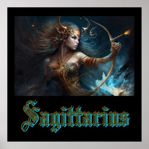 Poster Sagittarius signe zodiaque