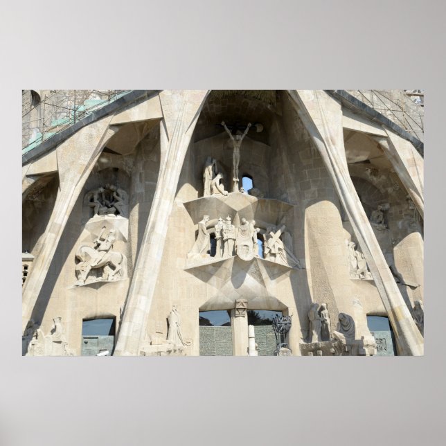 Poster Sagrada Familia. Façade de la passion (Devant)