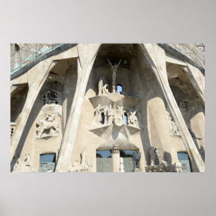 Poster Sagrada Familia. Façade de passion