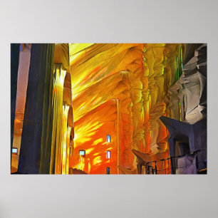 Poster Sagrada Familia. Intérieur. Vue 2.