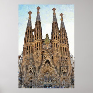 Poster Sagrada Familia. Vue 3.