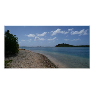 Poster Sailboat à la distance de St Thomas