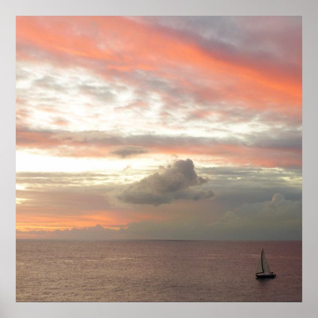 Poster Sailboat de Sunset Beautiful (Devant)