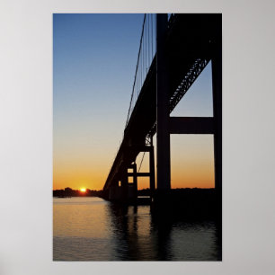 Poster Sailing and leaving Newport Rhode Island