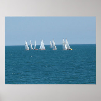 Poster "Sailing on Lake Michigan"