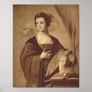 Poster Saint Agnes par Alonso Cano