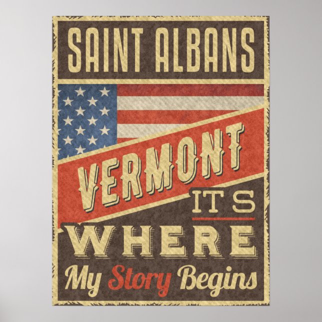 Poster Saint Albans Vermont (Devant)