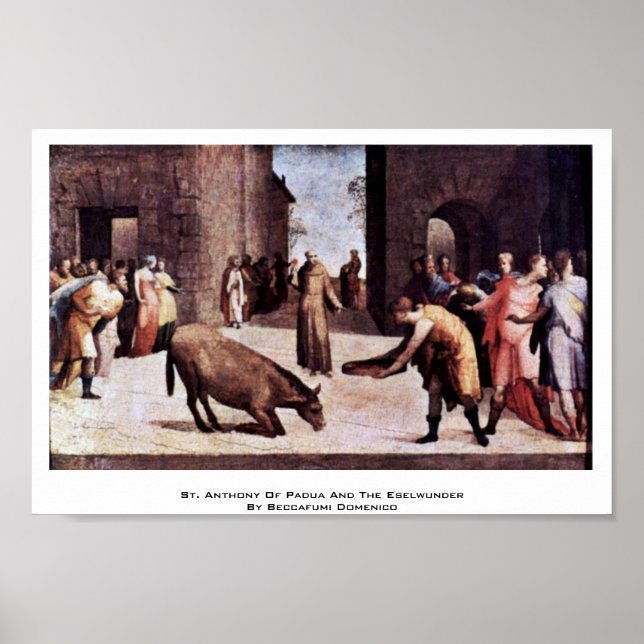 Poster Saint Antoine De Padoue Et L'Eselwunder (Devant)