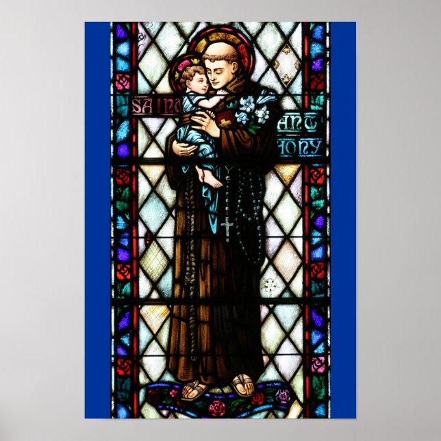 Poster Saint Antoine de Padoue qui a un enfant (Devant)