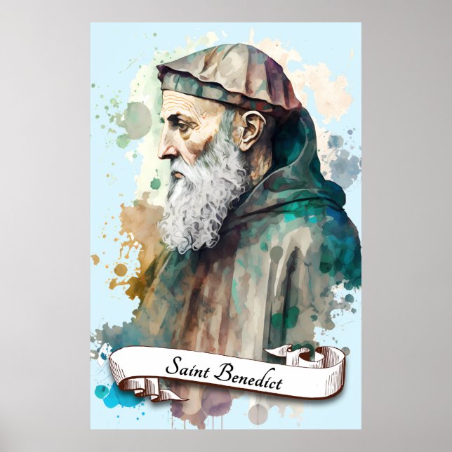 Poster Saint Benoît de Nursia (Devant)