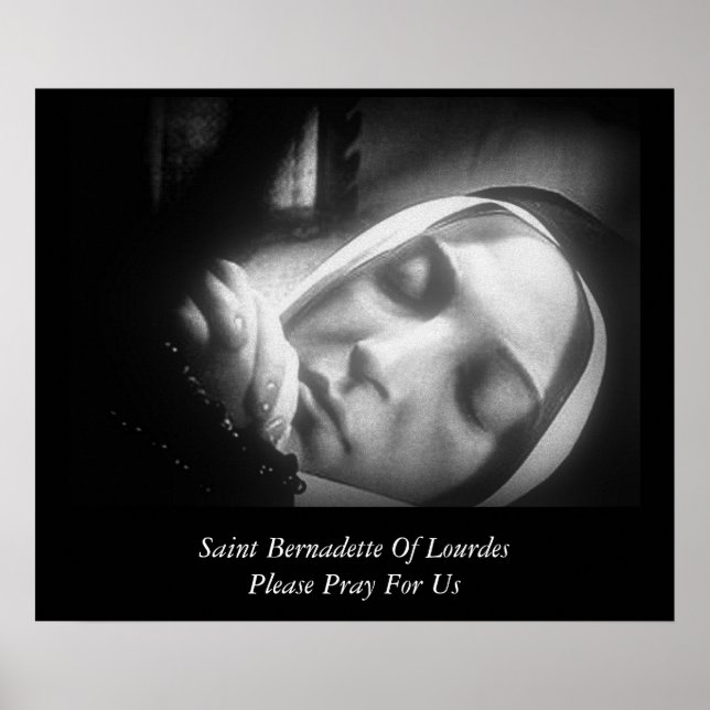 Poster Saint Bernadette De Lourdes Priez Pour Nous (Devant)