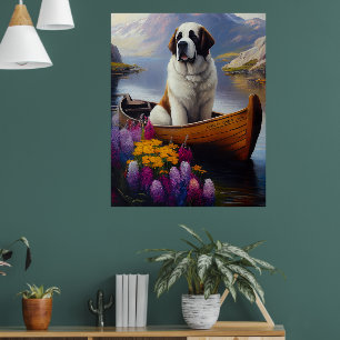 Poster Saint Bernard à la pagaie : Une aventure Pittoresq