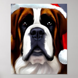Poster Saint Bernard Noël