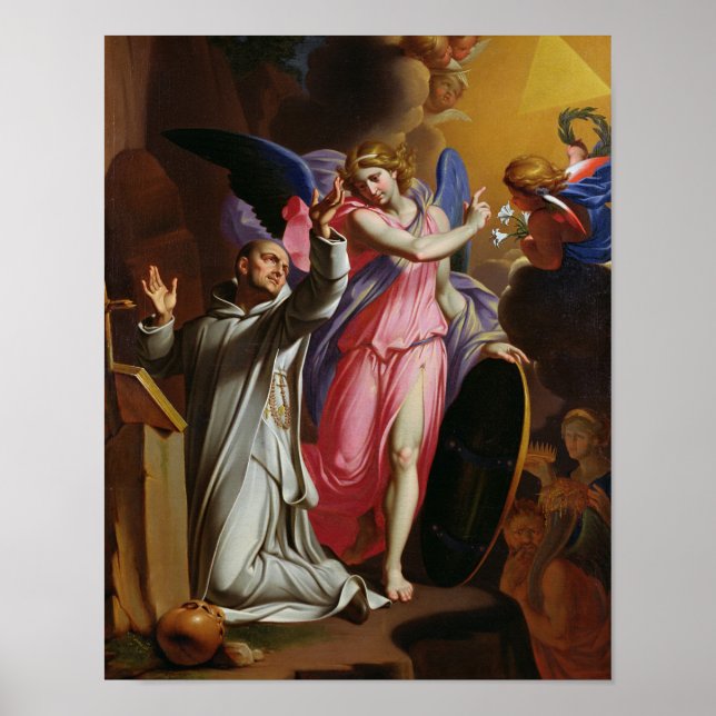 Poster Saint Bruno à la prière, 1671 (Devant)