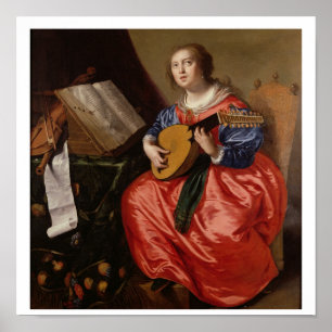 Poster Saint Cecilia (huile sur toile)