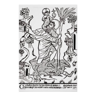 Poster Saint Christophe catholique romain