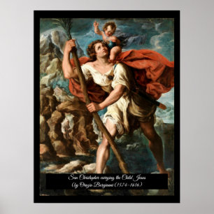 Poster Saint Christopher Patron saint des voyageurs
