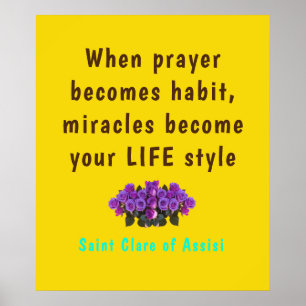 Poster Saint Clare Assisi