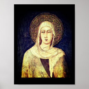 Poster Saint Clare d'Assise par Simone Martini