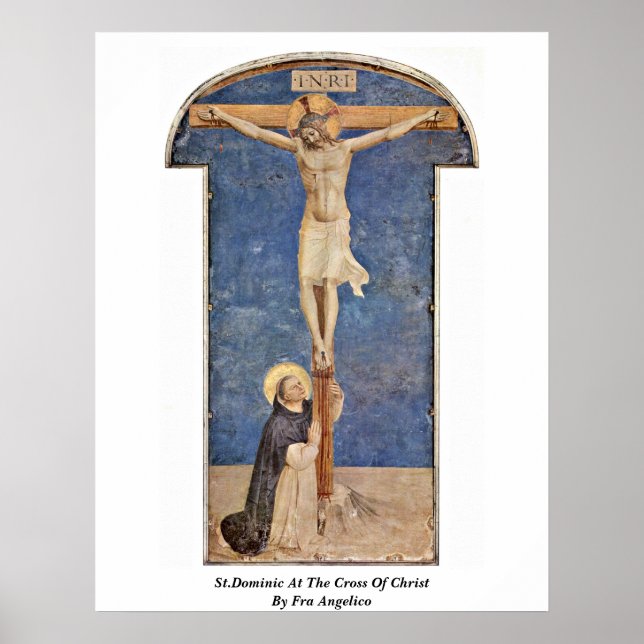 Poster Saint Dominique À La Croix Du Christ Par Fra Angel (Devant)