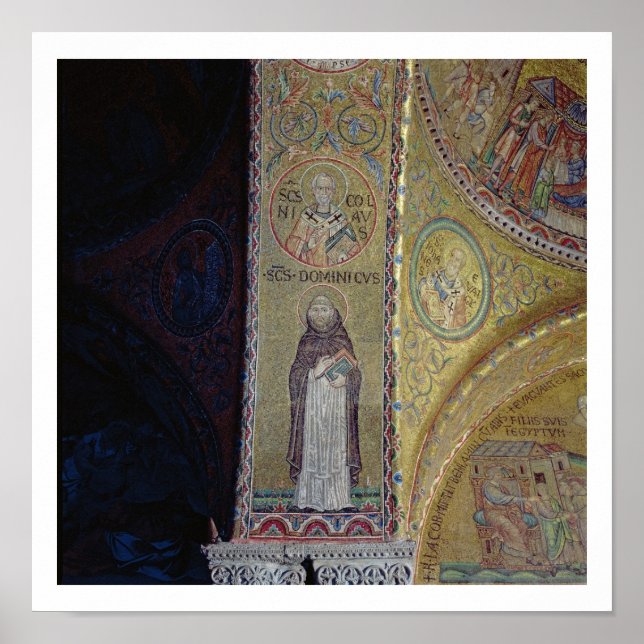 Poster Saint Dominique et Saint Nicolas, mosaïque dans l' (Devant)