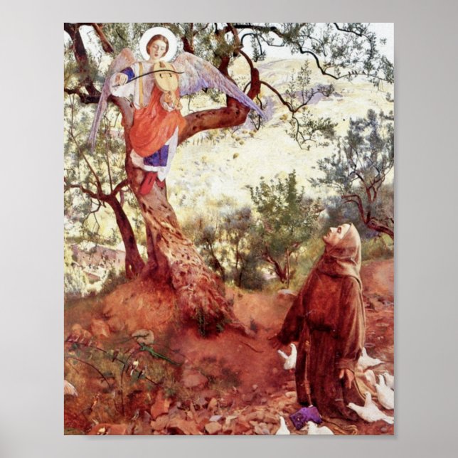 Poster Saint François avec Ange (Devant)