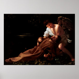 Poster Saint François d'Assise en Ecstasy par Caravaggio