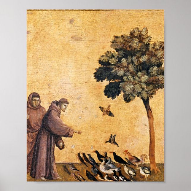 Poster Saint François D'Assise Prêchant Aux Oiseaux (Devant)