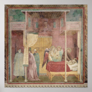 Poster Saint François guérit l'homme blessé de Lerida