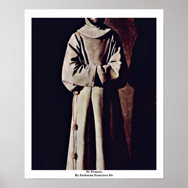 Poster Saint François, Par Zurbarán Francisco De (Devant)