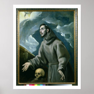 Poster Saint François recevant la Stigmata (huile sur toi