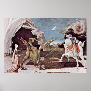 Poster Saint George Combattant Le Dragon Par Uccello Paol