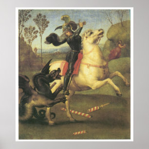 Poster Saint George et le Dragon, 1505 Raphael