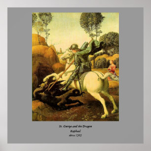 Poster "Saint George et le dragon" de Raphaël (vers 1505)