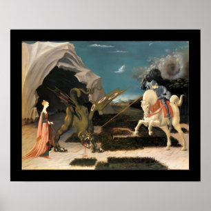 POSTER SAINT GEORGES, DRAGON ET PRINCESSE