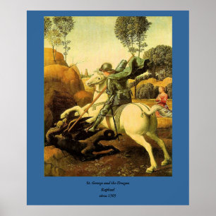 Poster "Saint-Georges et le Dragon" de Raphaël (vers 1505