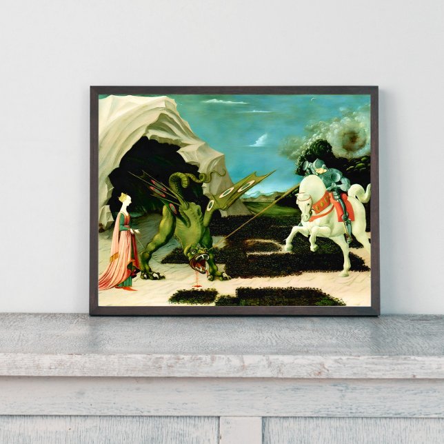 Poster Saint-Georges médiéval et le Dragon (Créateur téléchargé)