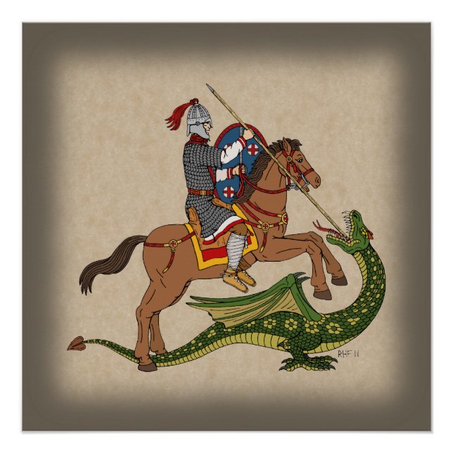 Poster Saint-Georges romain et le Dragon (Devant)