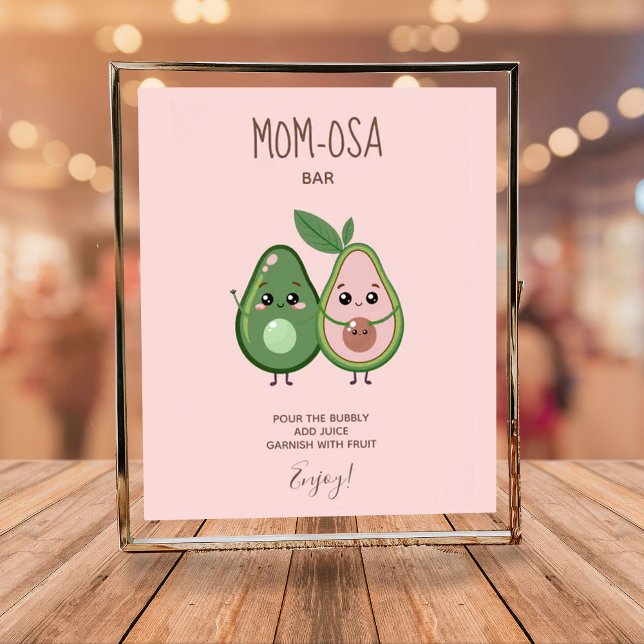 Poster Saint-Guacamole Avocado - Baby shower bar Mom-osa (Créateur téléchargé)