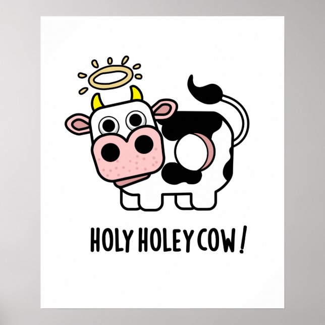 Poster Saint Holey vache drôle animal jeu (Devant)