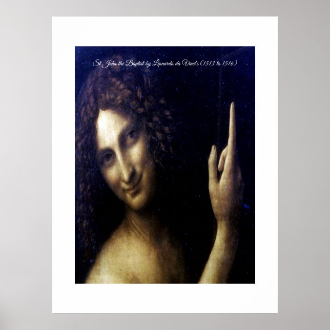 Poster Saint Jean Baptiste par Léonard de Vinci (Devant)