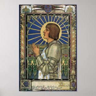Poster Saint Jeanne d'Arc en verre tendu Image