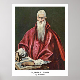 Poster Saint Jérôme Comme Cardinal Par El Greco