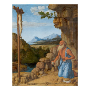 Poster Saint Jerome dans la région sauvage, C. 1500-05